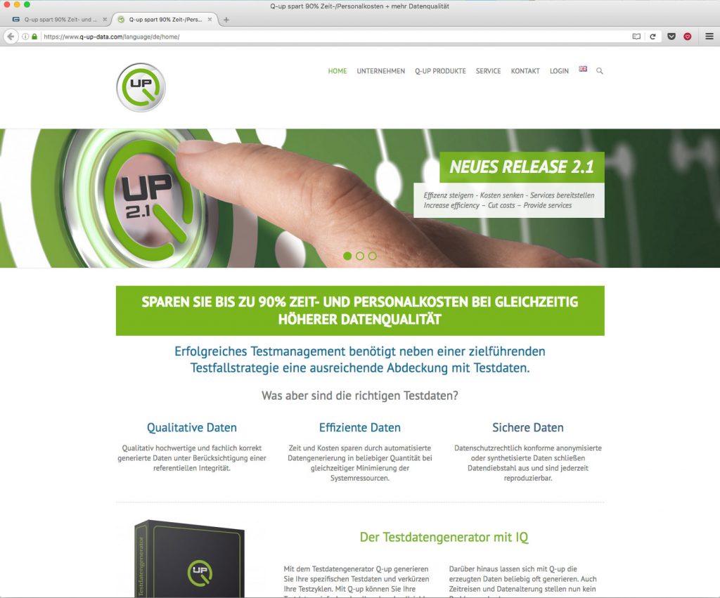 Website q-up-data.com